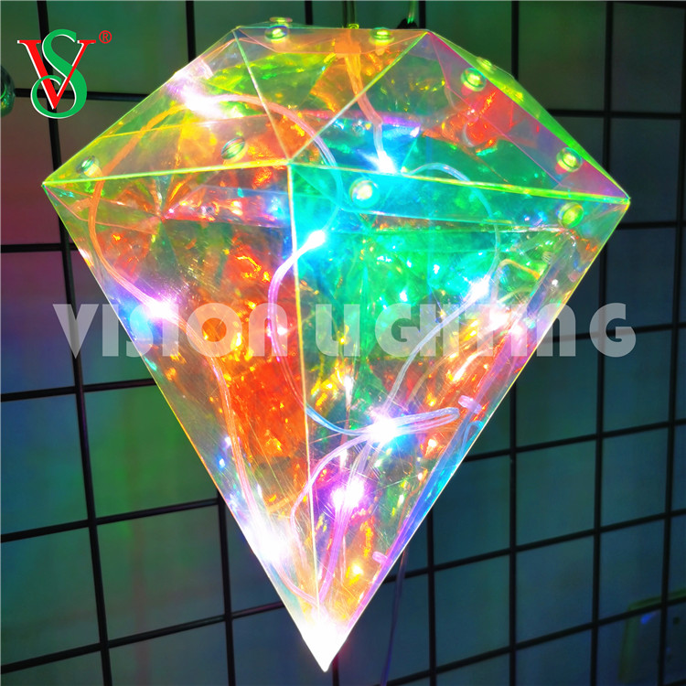 Pingente de fada de Natal LED luz estrela de bola de PVC para decoração de suspensão de árvore ao ar livre