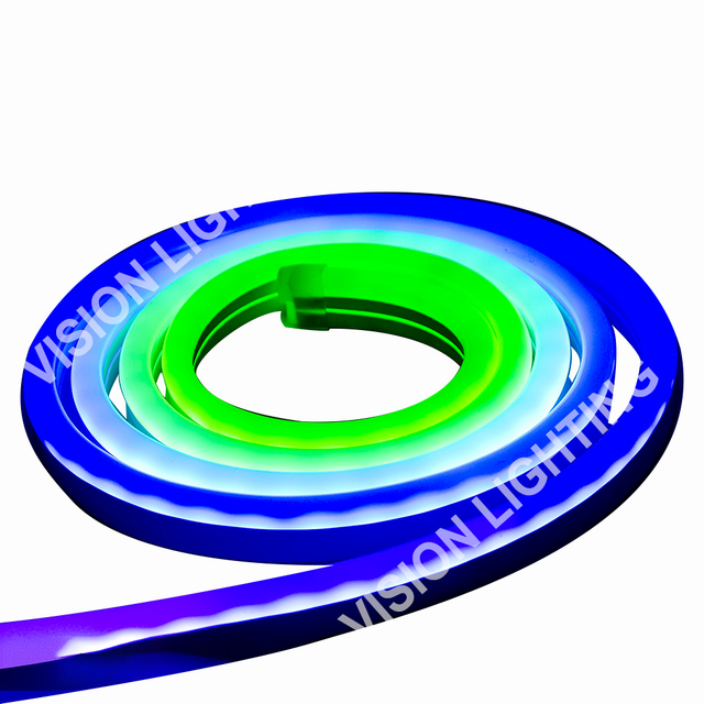 Decoração de paisagem ao ar livre de Natal DMX512 Programa endereçável luz de tira neon RGB inteligente