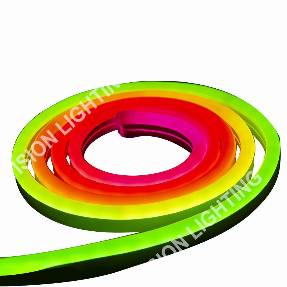 Decoração de paisagem ao ar livre de Natal DMX512 Programa endereçável luz de tira neon RGB inteligente