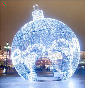 Memorável noite de férias LED decoração gigante bola motivo luz para rua de Natal ao ar livre