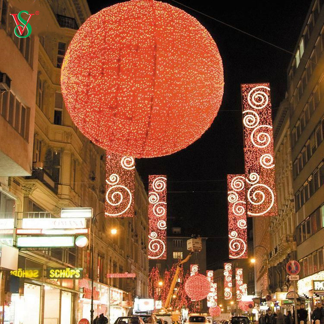 Personalização de projeto grande certificada Decoração de Natal comercial de rua Luz LED motivo