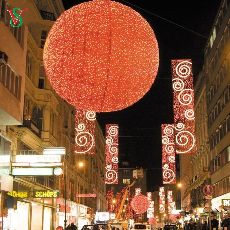 Personalização de projeto grande certificada Decoração de Natal comercial de rua Luz LED motivo