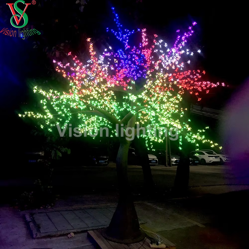 Luz de árvore de flor de cerejeira LED ao ar livre - IP65 Iluminação decorativa à prova d'água para parque de jardim e exibição de eventos