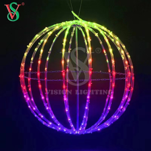 Ws2811 Pixel Programável Corda Luz LED RGB Iluminado Bola Dobrável 3D Motivo Luzes