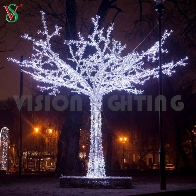3D LED Decorativo Christmas Branch Tree Motif Light para uso comercial ao ar livre