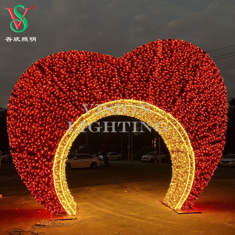 Navidad Luces ao ar livre túnel brilhante LED Illuminated Arch Motif Decoration Iluminação para exibição de Natal