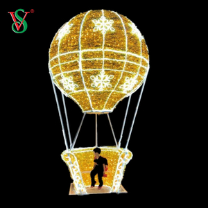 Decoração especial de Natal LED 3D com motivo de balão de ar quente