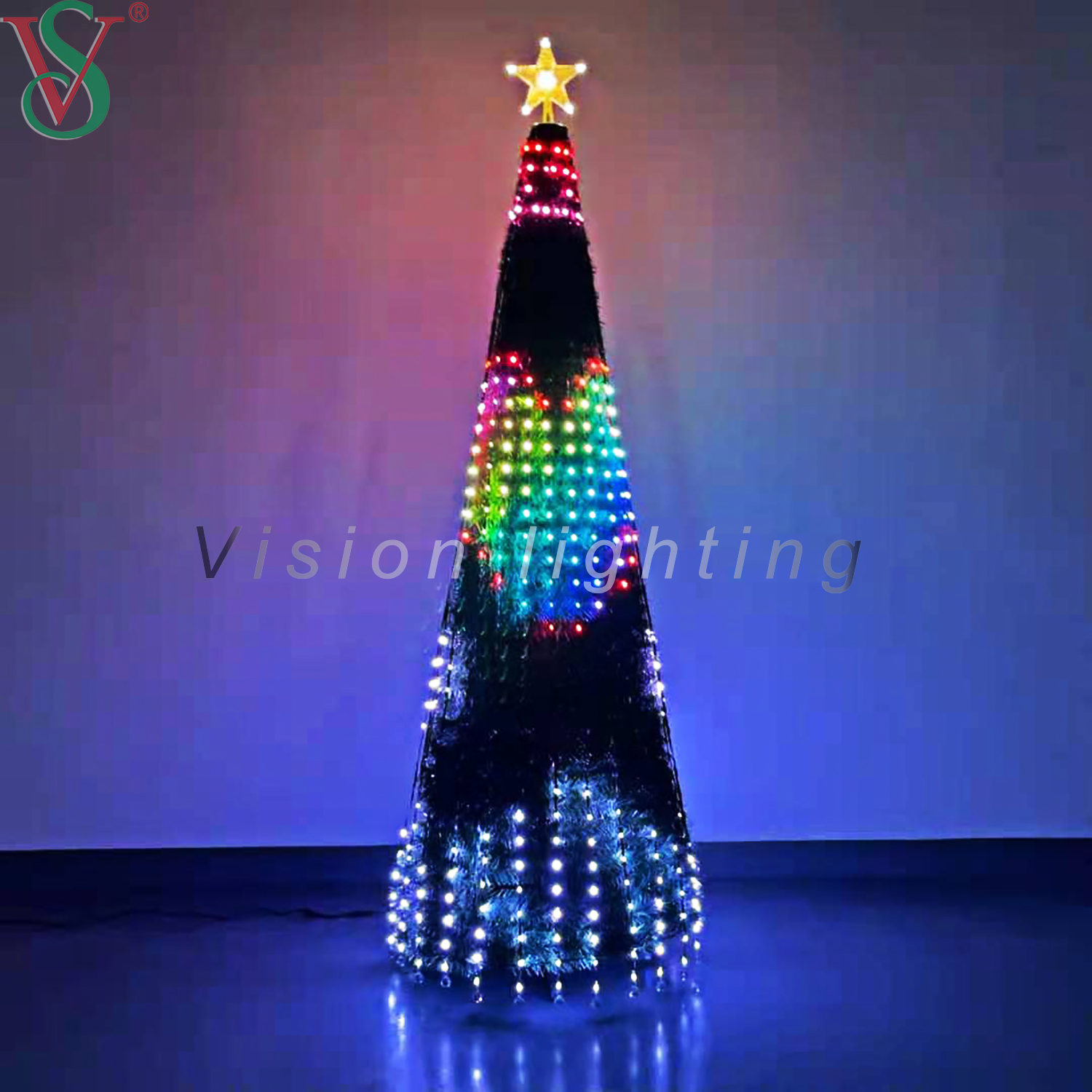 Faça você mesmo luzes inteligentes RGB para mudança de cor da árvore de Natal com aplicativo Bluetooth