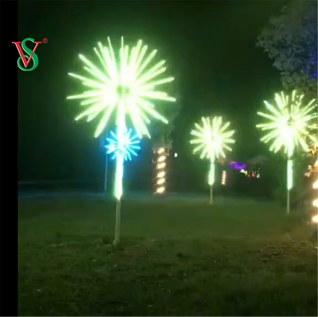 2,5M 3M Decoração de Natal Led 12V RGB Fogos de Artifício Motivo de Árvore para Rua