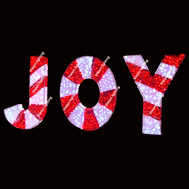 Decoração ao ar livre Paisagem IP65 Escultura 3D de alta qualidade led motivo de férias de Natal carta luz