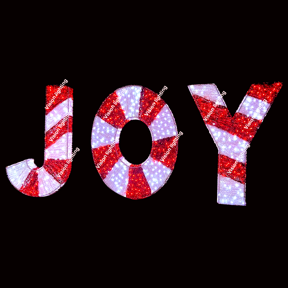 Decoração ao ar livre Paisagem IP65 Escultura 3D de alta qualidade led motivo de férias de Natal carta luz