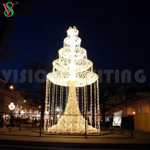 Escultura de motivos de fonte de luz LED 3D para decorações de paisagem ao ar livre