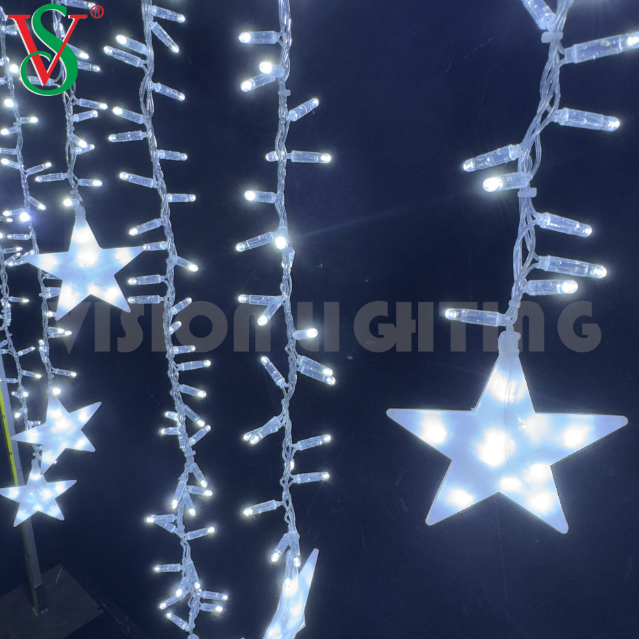 Luz de iluminação de decoração de Natal conectável Fairy LED LED ICELING LIGHT para ornamento de férias
