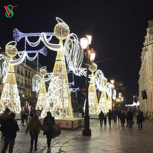 Decoração de evento de casamento de Natal LED 2D 3D Luzes com motivo de anjo voador