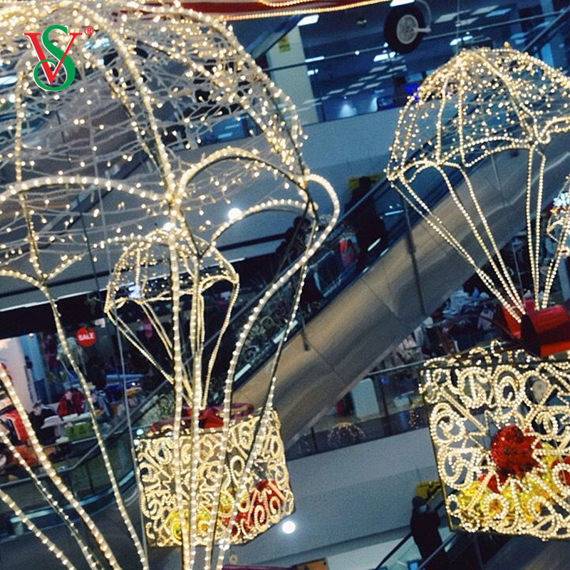 Decoração especial de Natal LED 3D com motivo de balão de ar quente