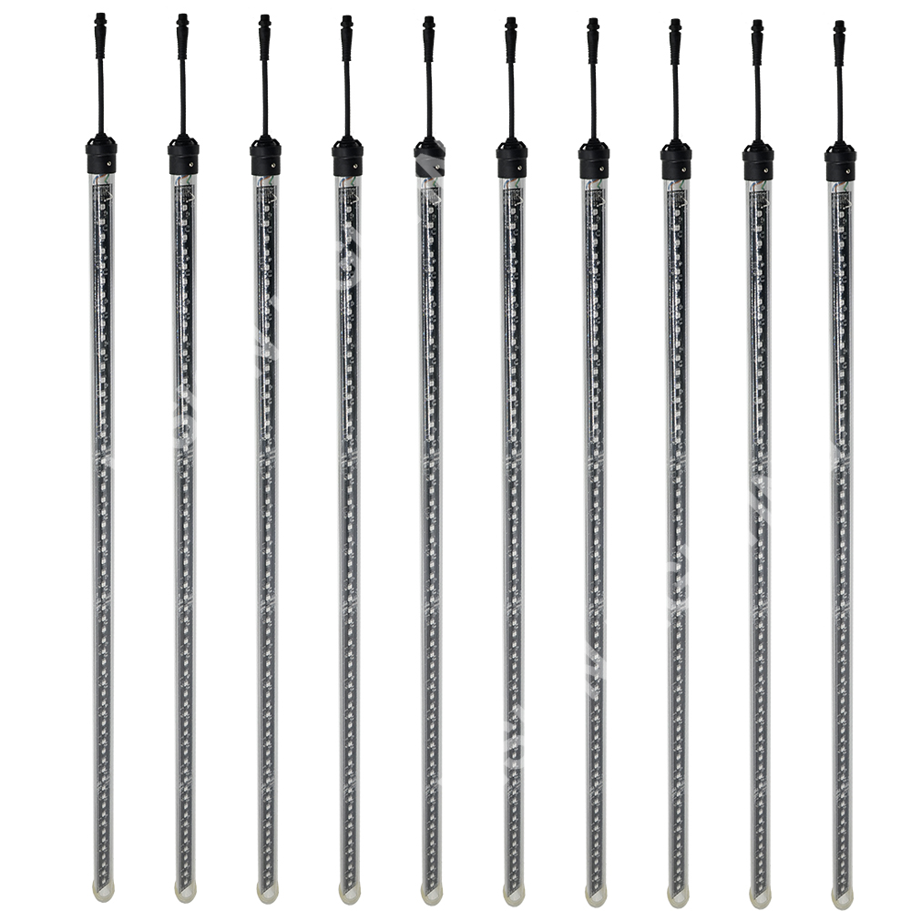 Decoração LED endereçável para paisagem externa de Natal meteoro DMX RGB luz de queda de neve