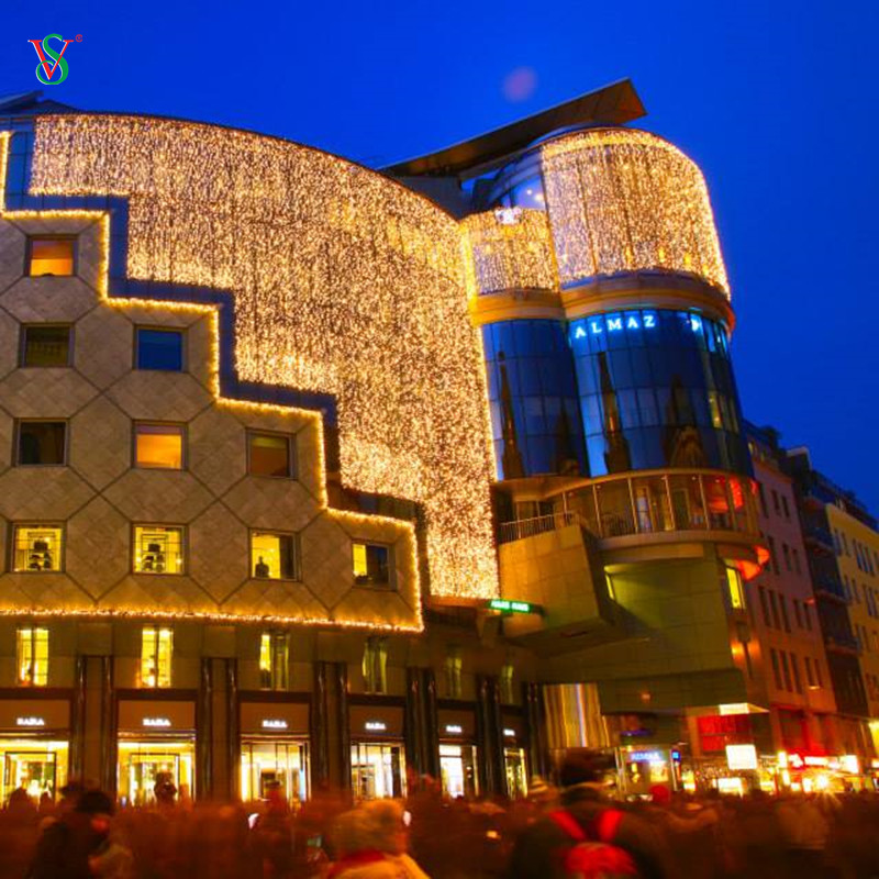 Luz de cortina de LED para decoração de feriados na estrada 