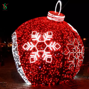 Luz de decoração de arco de bola 3D de LED gigante para exibição em shopping de Natal