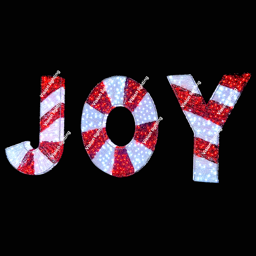 Decoração ao ar livre Paisagem IP65 Escultura 3D de alta qualidade led motivo de férias de Natal carta luz