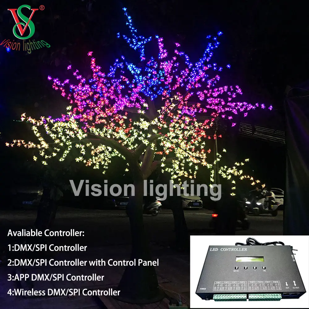 Luz de árvore de flor de cerejeira LED ao ar livre - IP65 Iluminação decorativa à prova d'água para parque de jardim e exibição de eventos