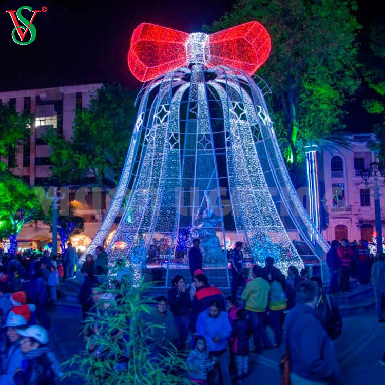A iluminação de decoração de motivos de LED de LED de LED de LED de LED de jingle gigante ao ar livre para o Natal