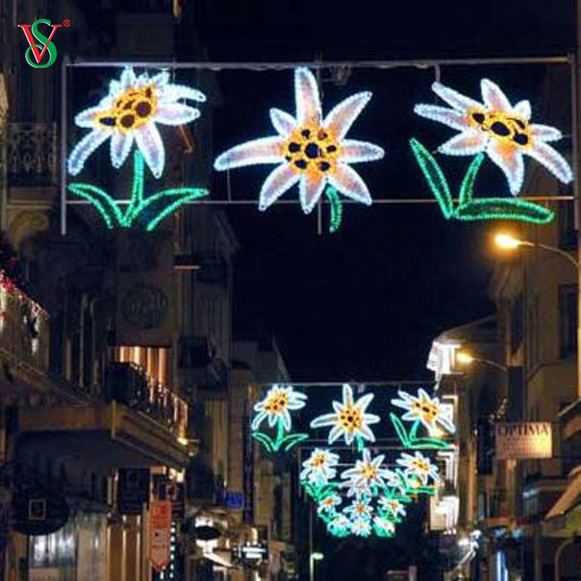 Mais nova decoração de Natal de LED gigante para ambientes externos 2D com motivos de rua grandes