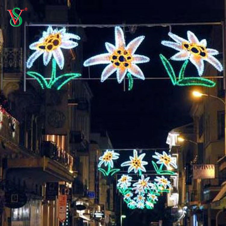 Mais nova decoração de Natal de LED gigante para ambientes externos 2D com motivos de rua grandes