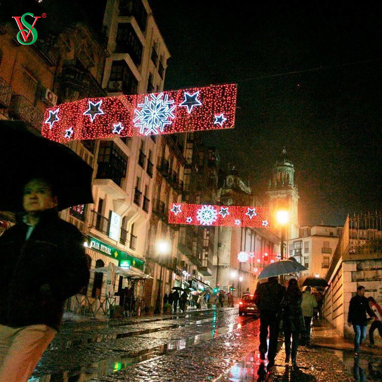 Atacado luzes de natal personalizadas profissionais ao ar livre 2D em toda a rua decoração de luz