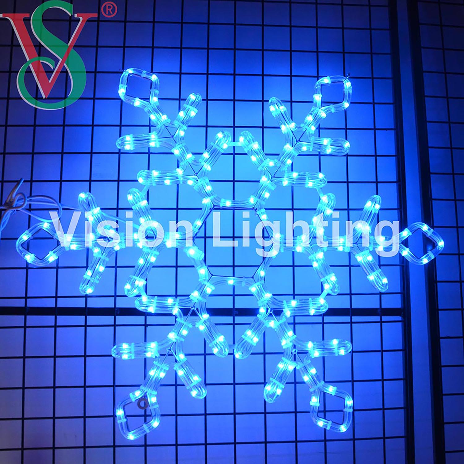 Pixel ao ar livre Escultura 2D led Paisagem decoração programável floco de neve natal RGB motivo luz