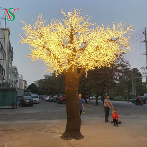 Árvore de flor de cerejeira artificial gigante ao ar livre para decoração de paisagem de férias