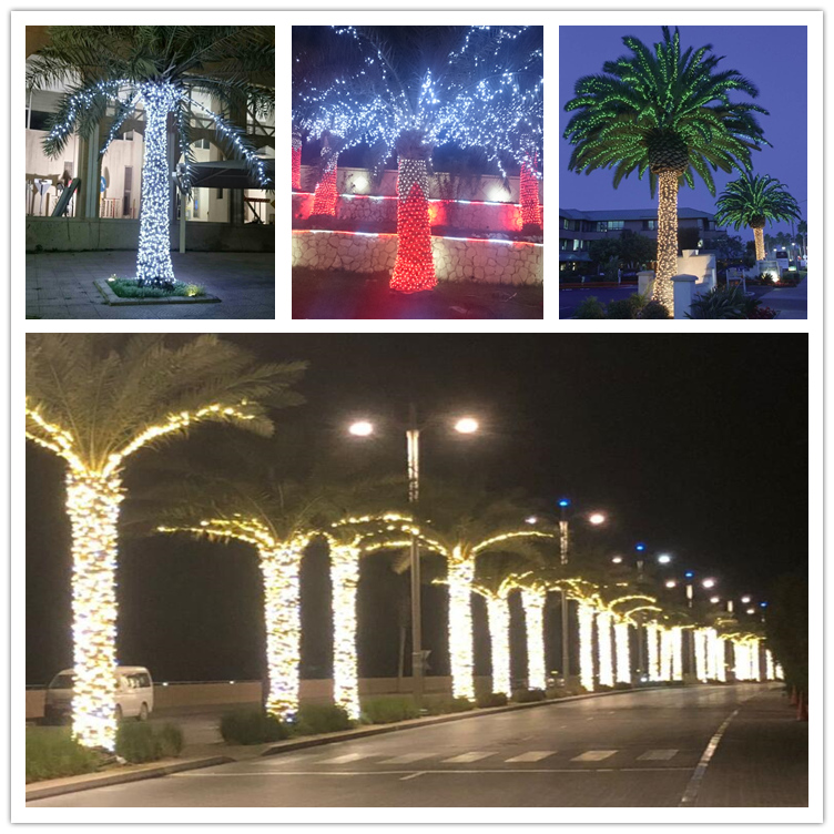 Garlandes de fada liderada ao ar livre Luz de cordas para o Natal Ramadan Wedding Decorative Lights
