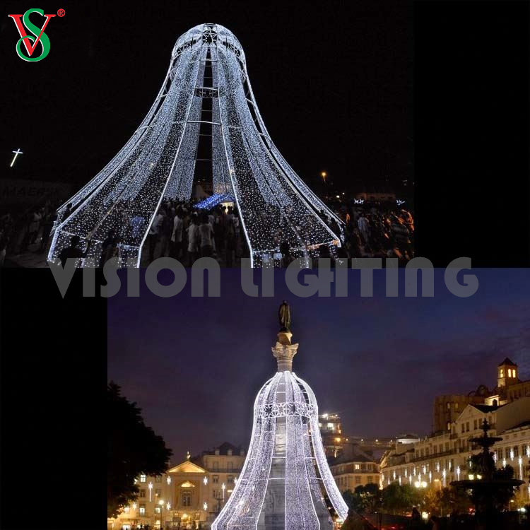 A iluminação de decoração de motivos de LED de LED de LED de LED de LED de jingle gigante ao ar livre para o Natal