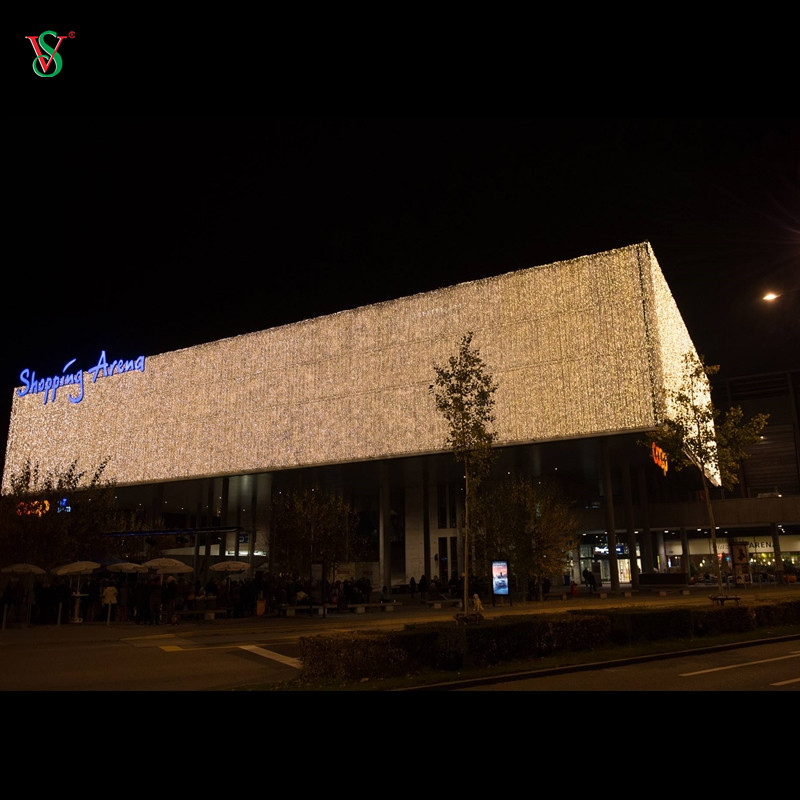 Luz de cortina de LED para decoração de feriados na estrada 