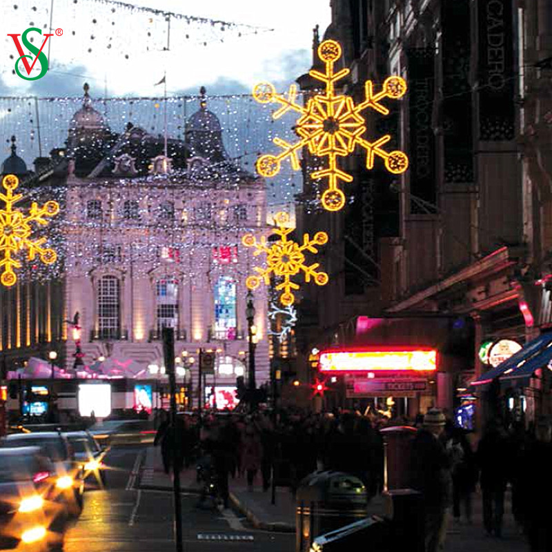 Luzes de floco de neve 2D animadas com design personalizado para decoração de Natal