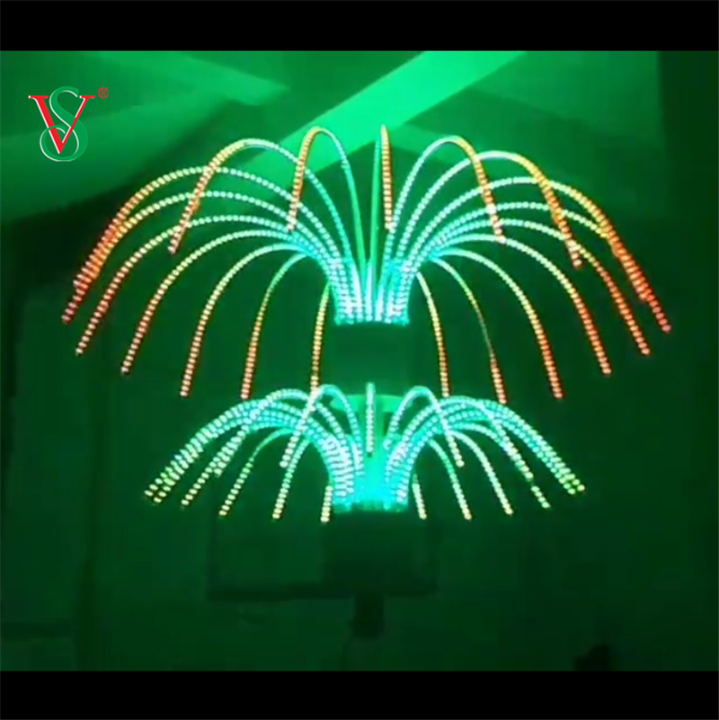 Luzes de árvore de fogos de artifício com mudança de cor para decoração de rua ao ar livre