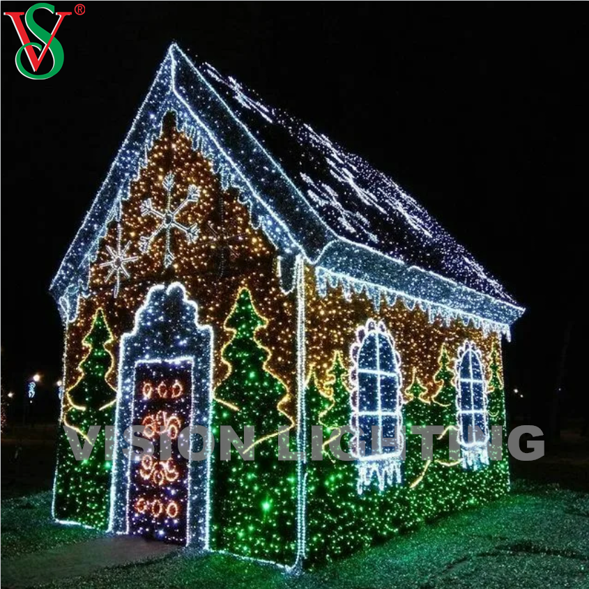 Luzes de decoração de motivos 3D de Natal ao ar livre
