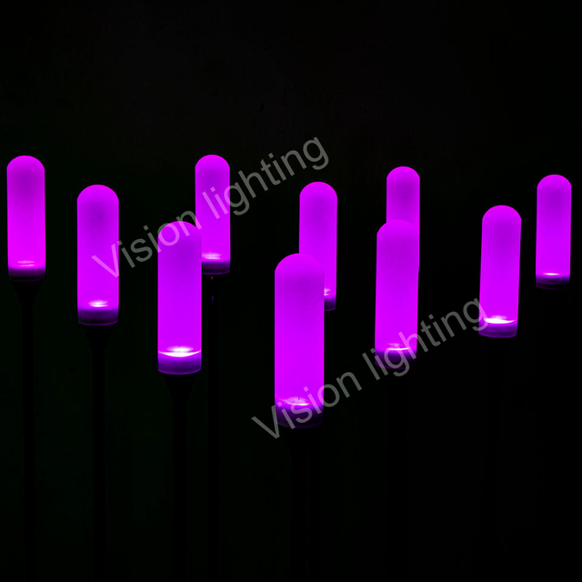 DMX/SPI RGB Acrílico Rod Coluna Luz Lâmpada de paisagem externa montada no solo