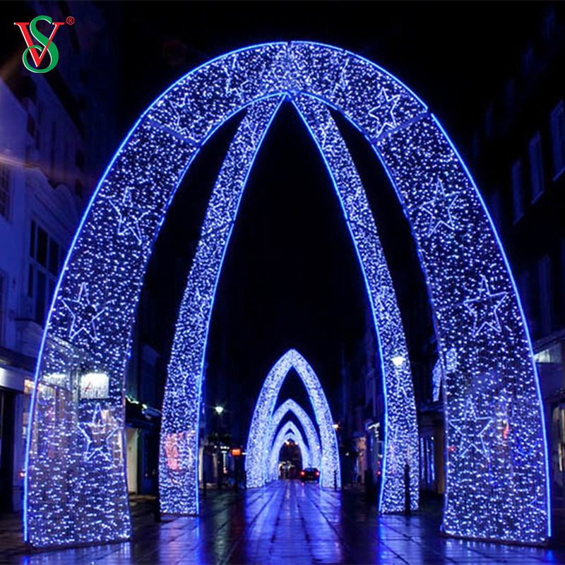 Luzes de motivo de arco 3D grande passagem para decoração de feriado de Natal