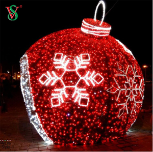 Esfera grande iluminada ao ar livre 3D motivo bola led decoração de natal luz para decoração de férias