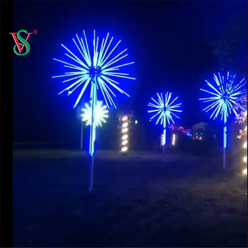 2,5M 3M Decoração de Natal Led 12V RGB Fogos de Artifício Motivo de Árvore para Rua