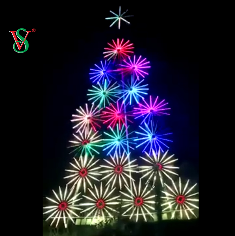 Luzes de fogo de artifício de LED para decoração de Natal ao ar livre Luzes de árvore de fogos de artifício de LED