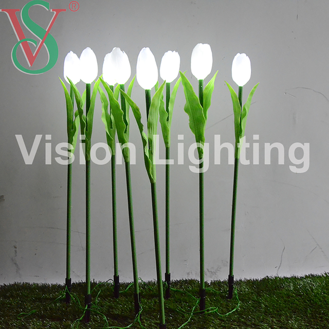 Jardim ao ar livre IP65 Uso de paisagem decorativo de natal de alta qualidade led artificial calla lily flor luz