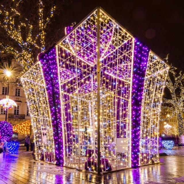 Luz de caixa de presente 3D