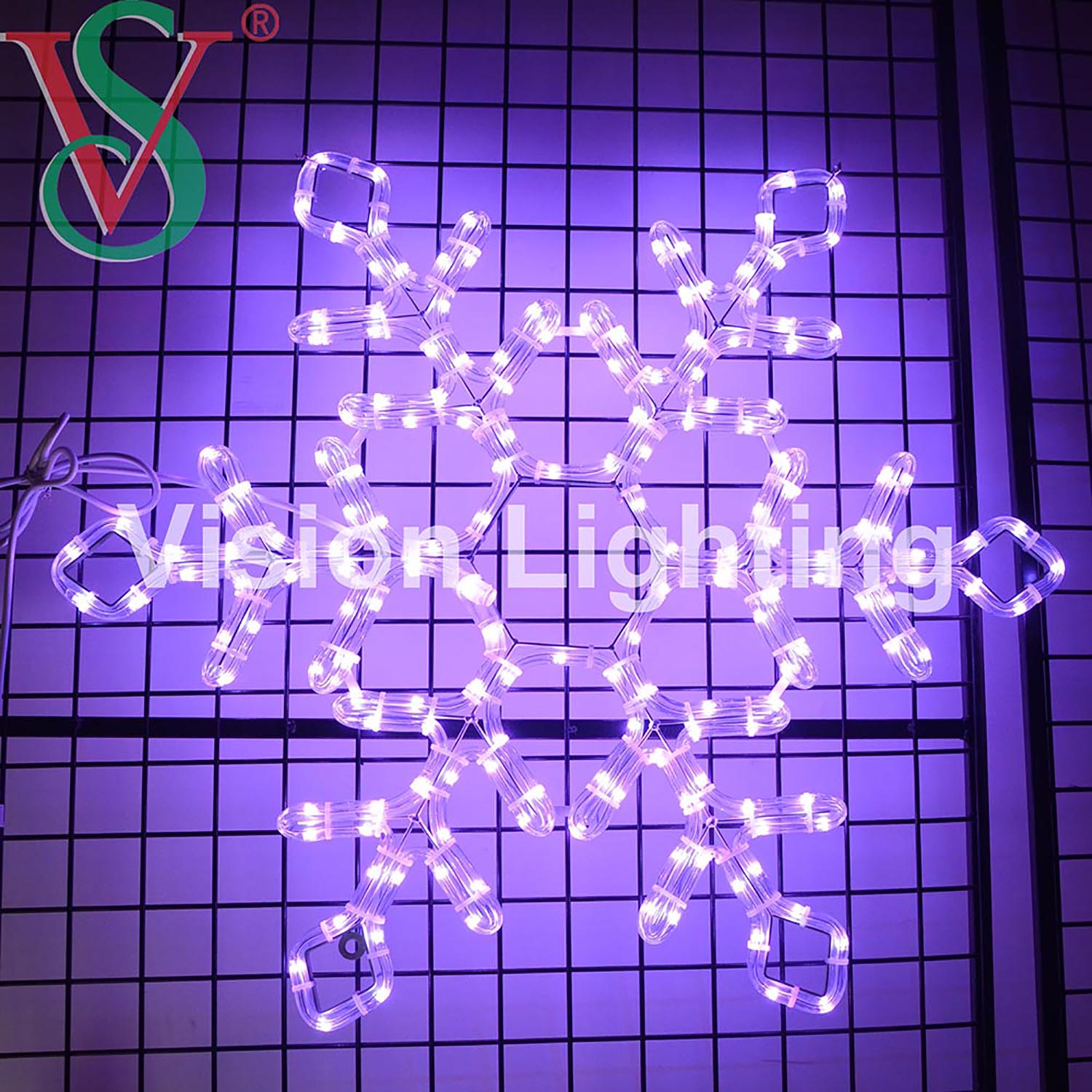 Pixel ao ar livre Escultura 2D led Paisagem decoração programável floco de neve natal RGB motivo luz