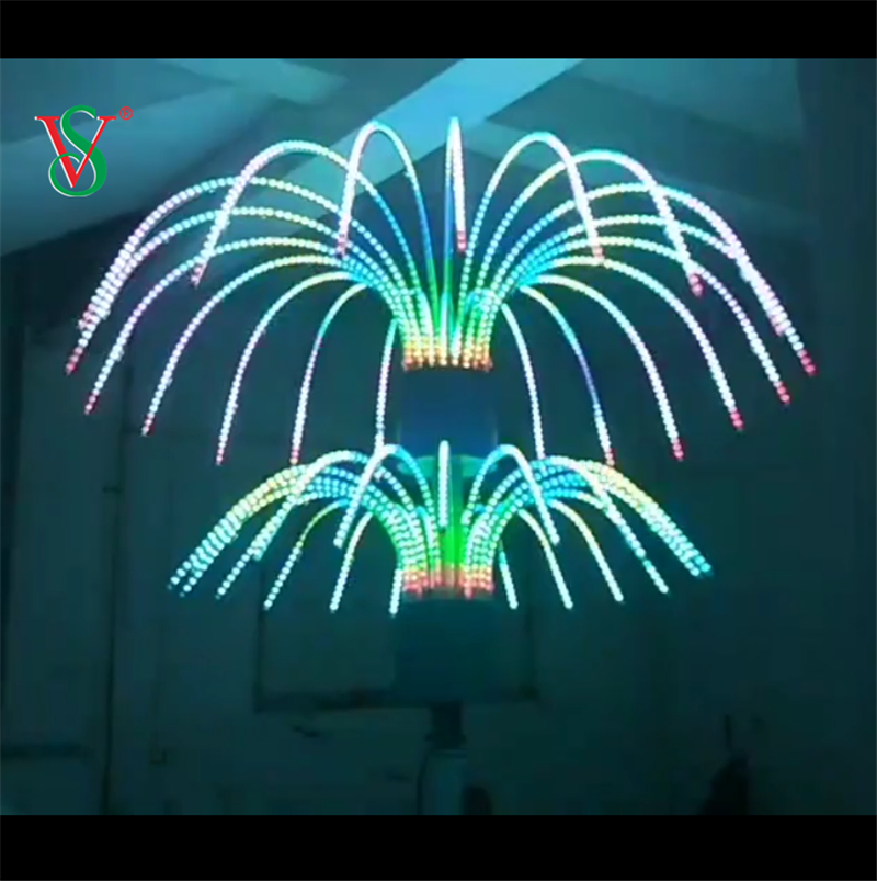 Luzes de árvore de fogos de artifício com mudança de cor para decoração de rua ao ar livre