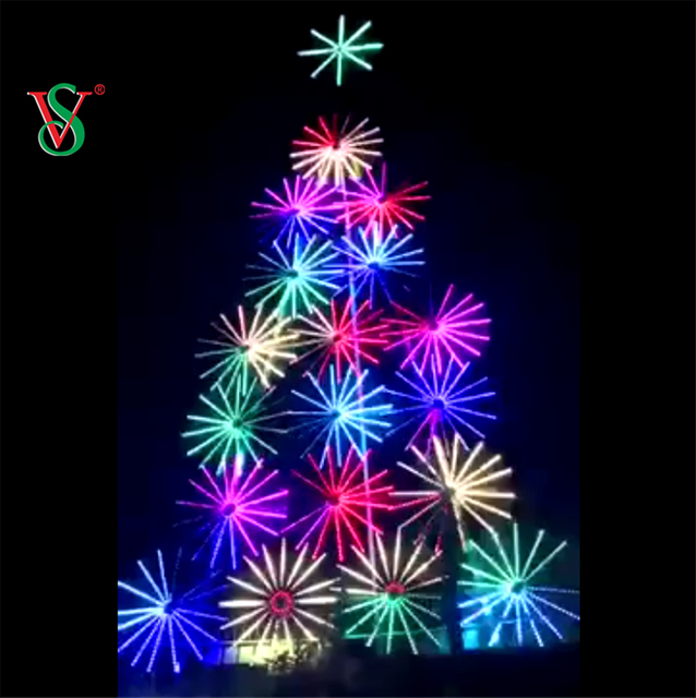 Luzes de fogo de artifício de LED para decoração de Natal ao ar livre Luzes de árvore de fogos de artifício de LED