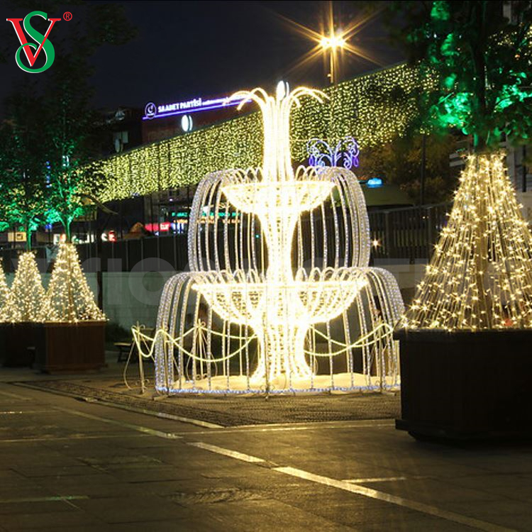 Escultura de motivos de fonte de luz LED 3D para decorações de paisagem ao ar livre