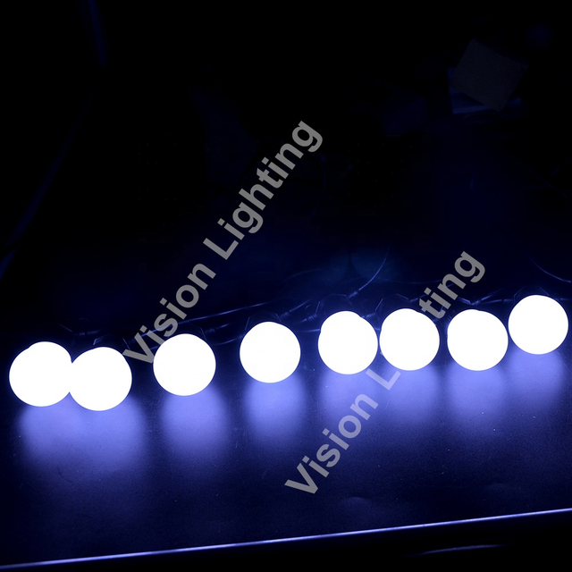 Bulbo de 50 mm ao ar livre WS2811 DMX/SPI Festoon Belt Lights Programmable Ball String para o Natal