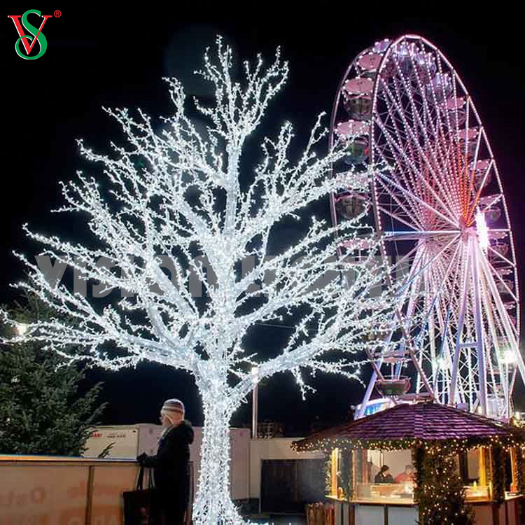3D LED Decorativo Christmas Branch Tree Motif Light para uso comercial ao ar livre
