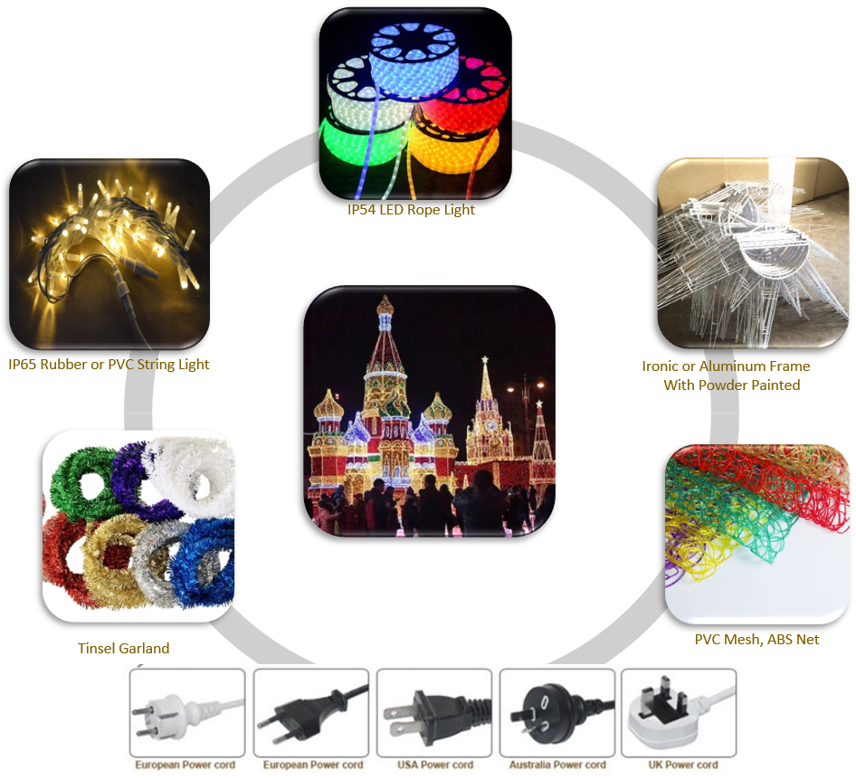 Luzes com tema de castelo